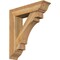 Ekena Millwork Merced Traditional Rough Sawn Bracket w/ Offset Brace, Western Red Cedar, 8"W x 32"D x 36"H BKT0806X32X36MRC01RWR - alternate 1